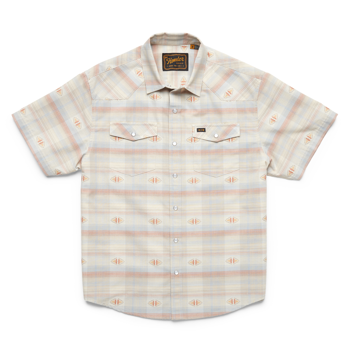 Howler Brothers Men&#39;s H Bar B Snapshirt EL Elliot Plaid: Cream / L