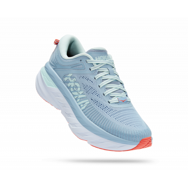 Hoka Women&#39;s Bondi 7 Wide BFBG Blue Fog/Blue Glass