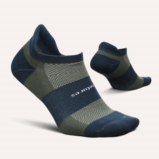 Feetures! High Performance Cushion No Show Tab Socks Moody Forest