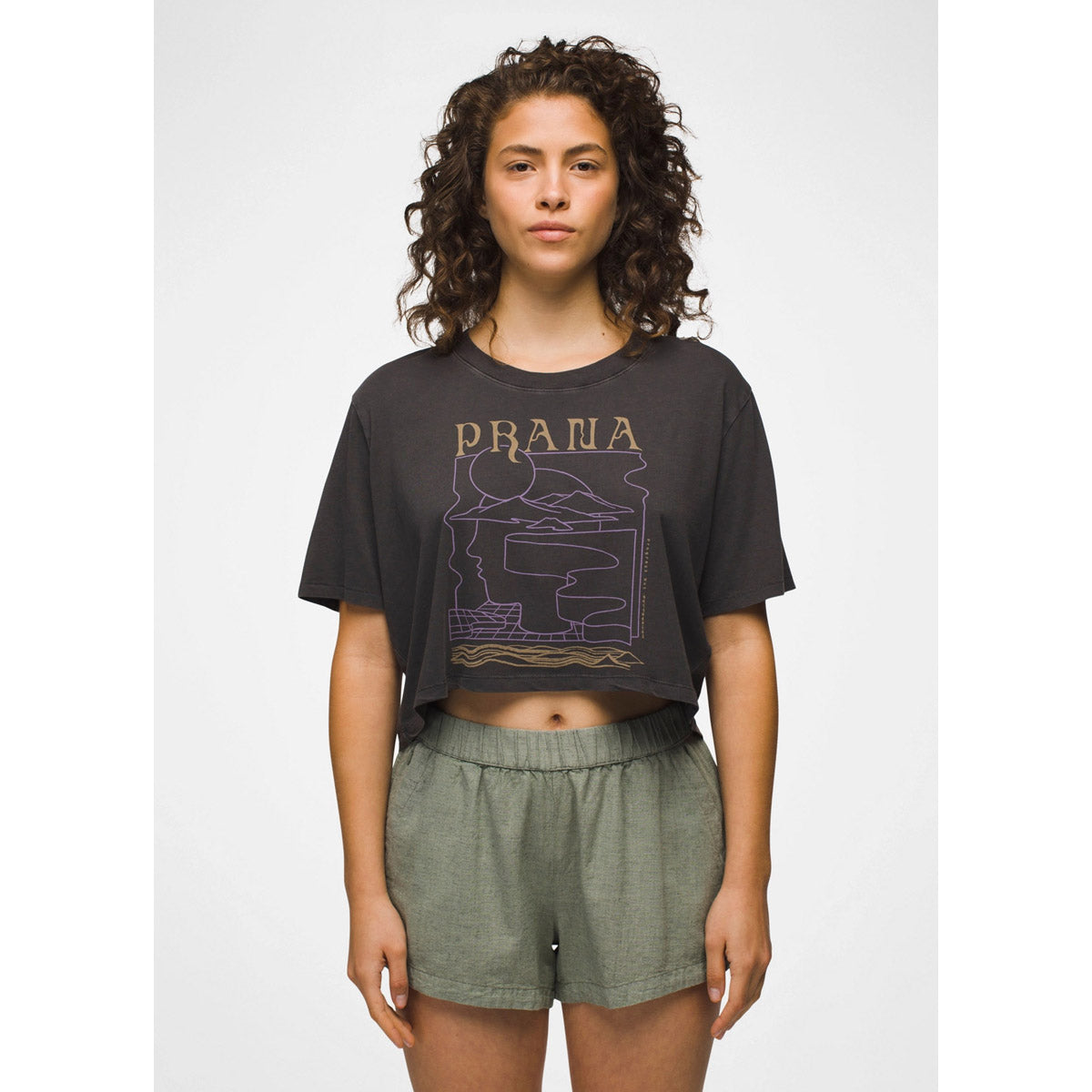 Women&#39;s Everyday Vintage-Washed Graphic Crop Tee