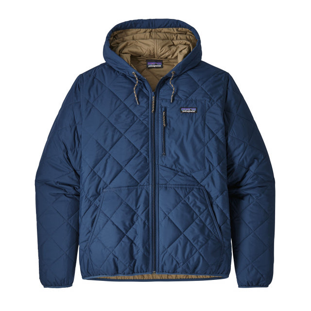 Patagonia Men&#39;s Diamond Quilted Bomber Hoody SNBL Stone Blue