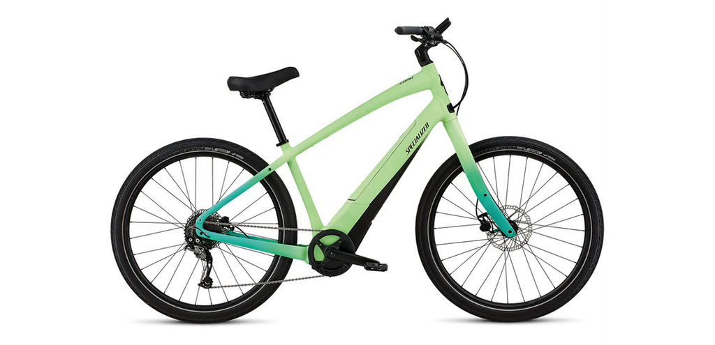 Photo of electric cruiser bike in green