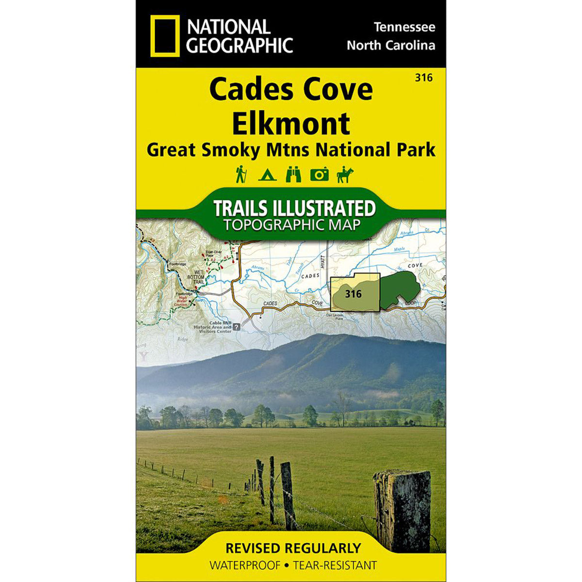 Cades Cove, Elkmont: Great Smoky Mountains National Park Map