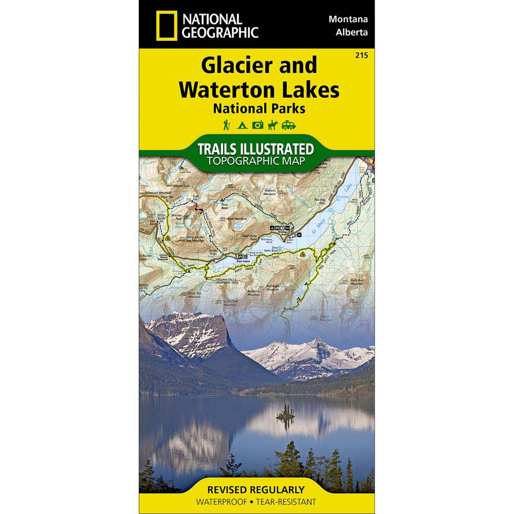 Trails Illustrated Map: Glacier &amp; Waterton Lakes National Parks