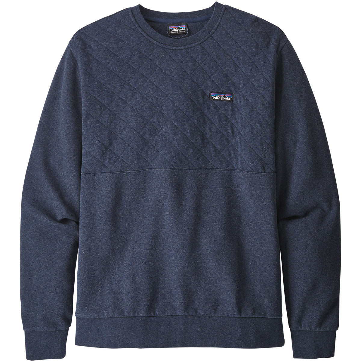 Men&#39;s Organic Cotton Quilt Crewneck Sweatshirt