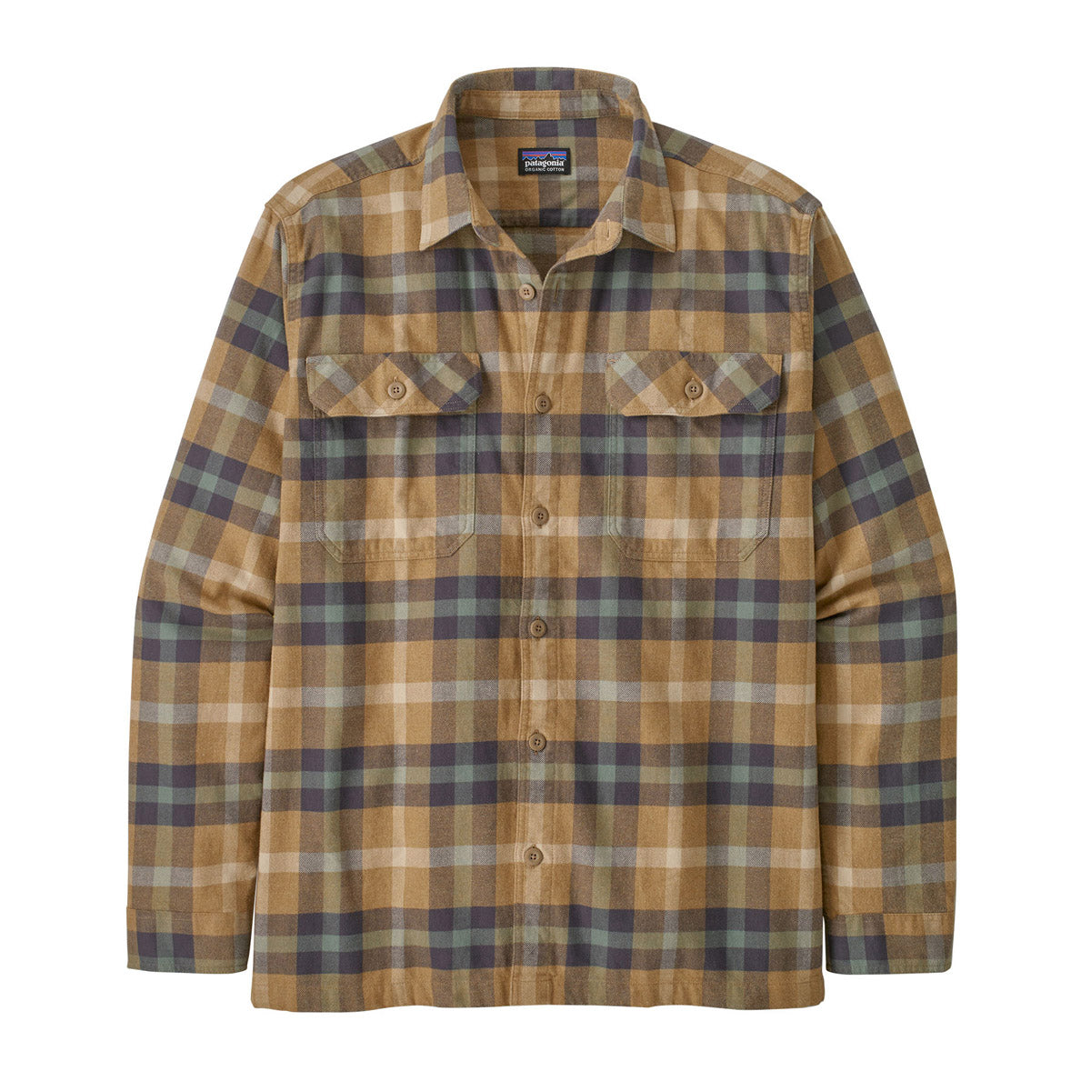 Men&#39;s Long-Sleeved Organic Cotton Midweight Fjord Flannel Shirt