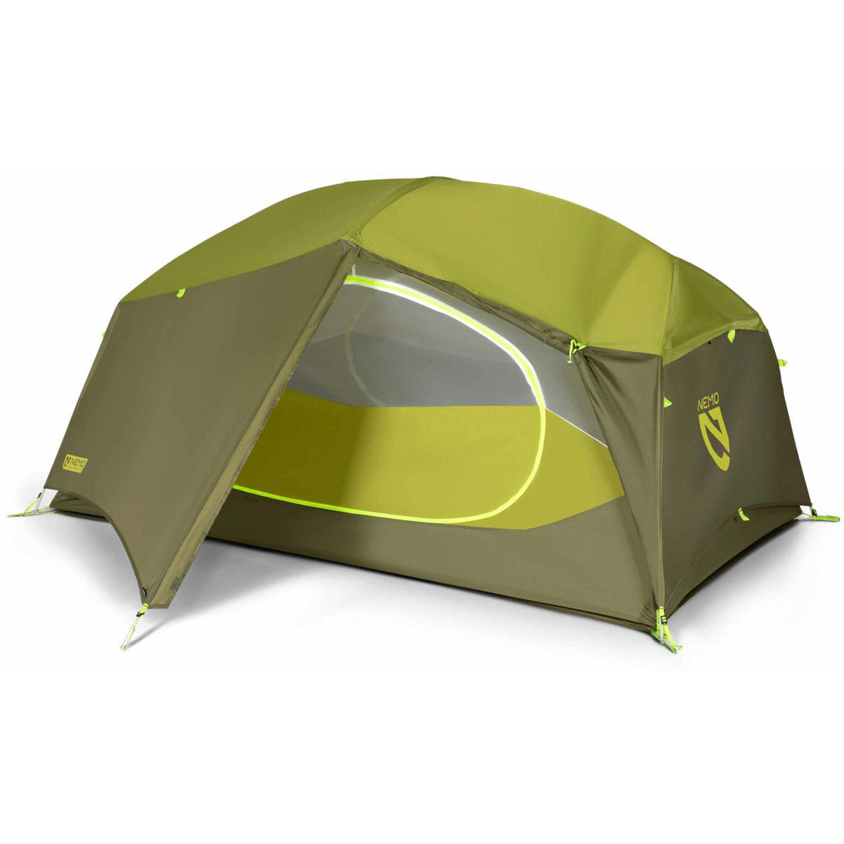 Aurora 2-Person Backpacking Tent &amp; Footprint-NEMO Equipment-Nova Green-Uncle Dan&#39;s, Rock/Creek, and Gearhead Outfitters
